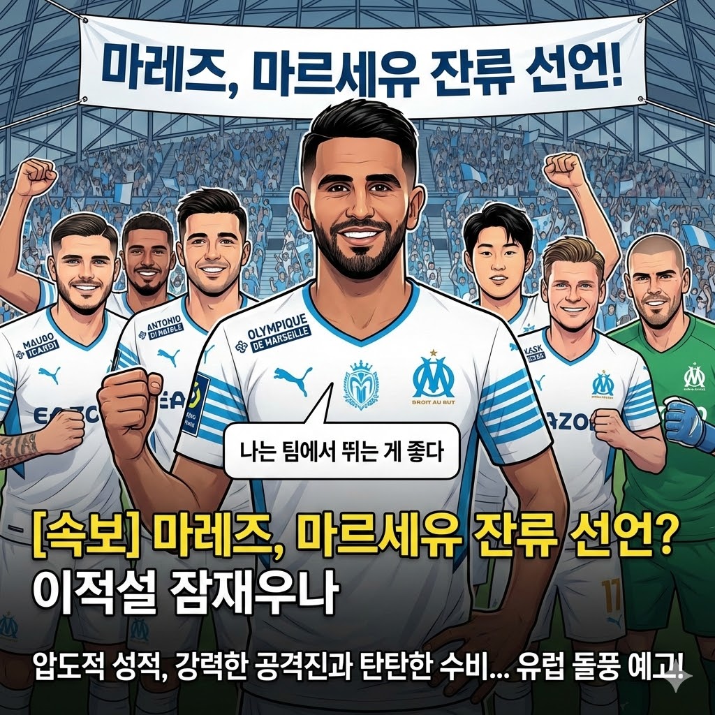 마레즈, 마르세유 잔류? ";나는 이 팀이 좋다